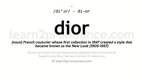 dior meaning in english oxford|what does dior stand for.